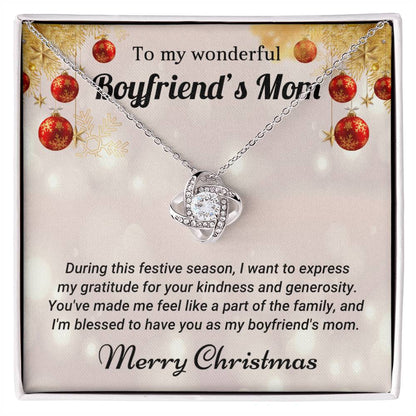 Boyfriend's Mom - Part of the Family - Christmas Gift - Love Knot Necklace