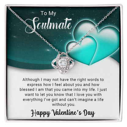 To My Soulmate - Valentines gift - Love Knot Necklace