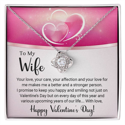 To My Wife - Valentines gift - Love Knot Necklace