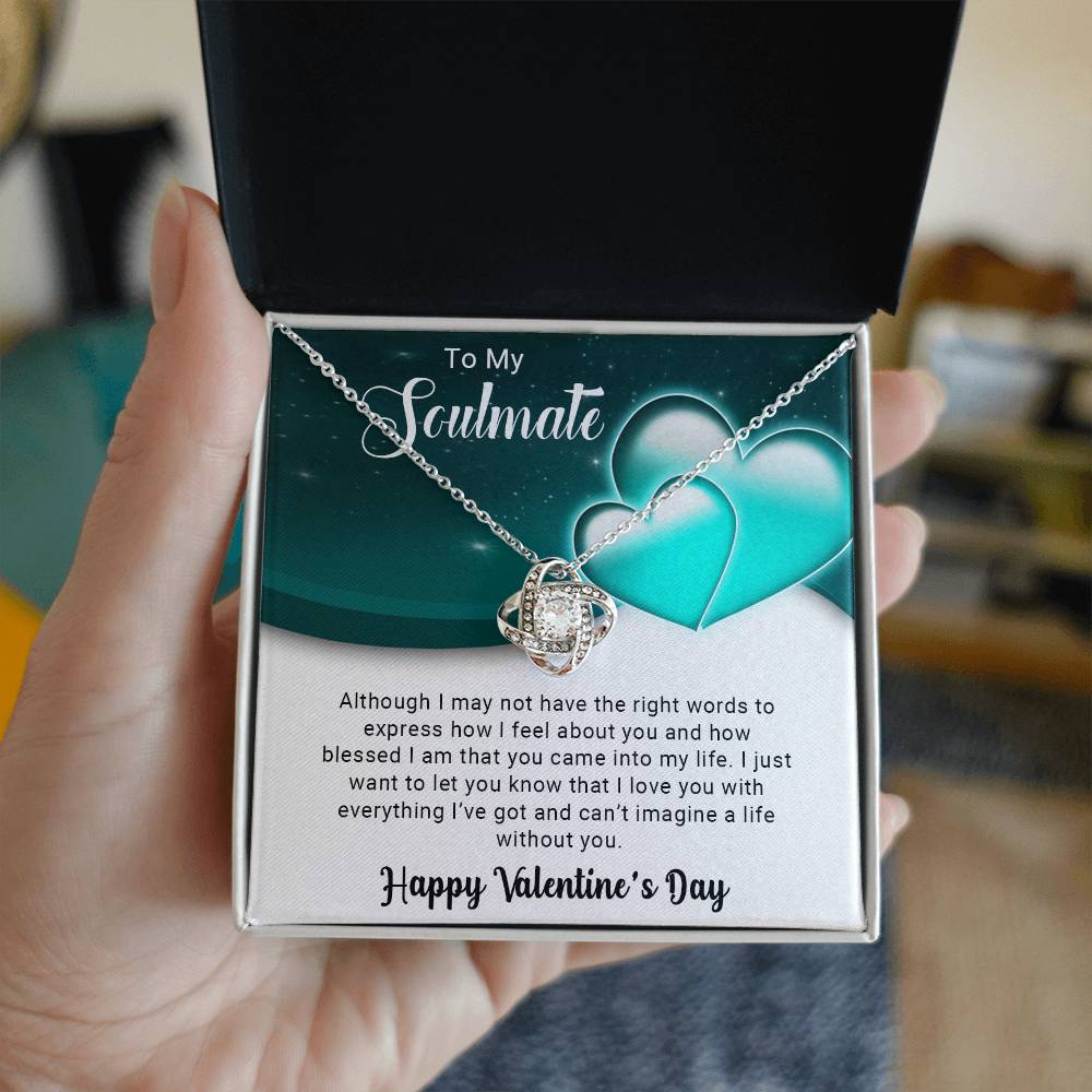 To My Soulmate - Valentines gift - Love Knot Necklace