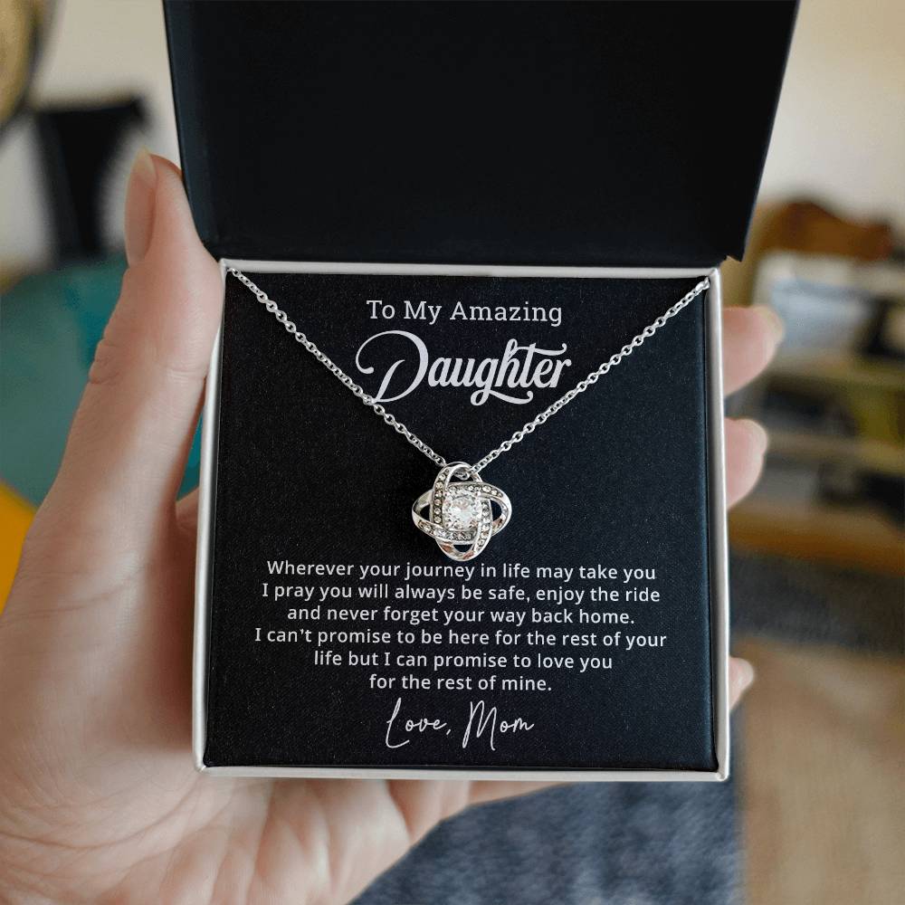 To My Amazing Daughter - Gift for Daughter - Love Knot Necklace