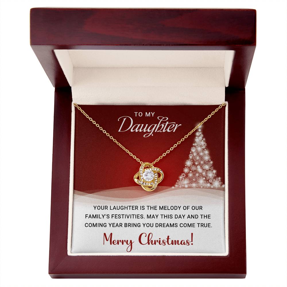 To My Daughter - Christmas Gift - Love Knot Necklace