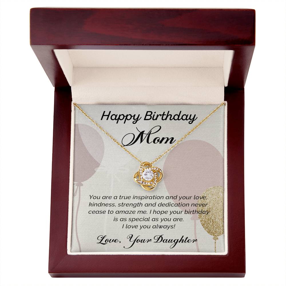 To My Mom - Best Birthday Gift For Mom - Love Knot Necklace