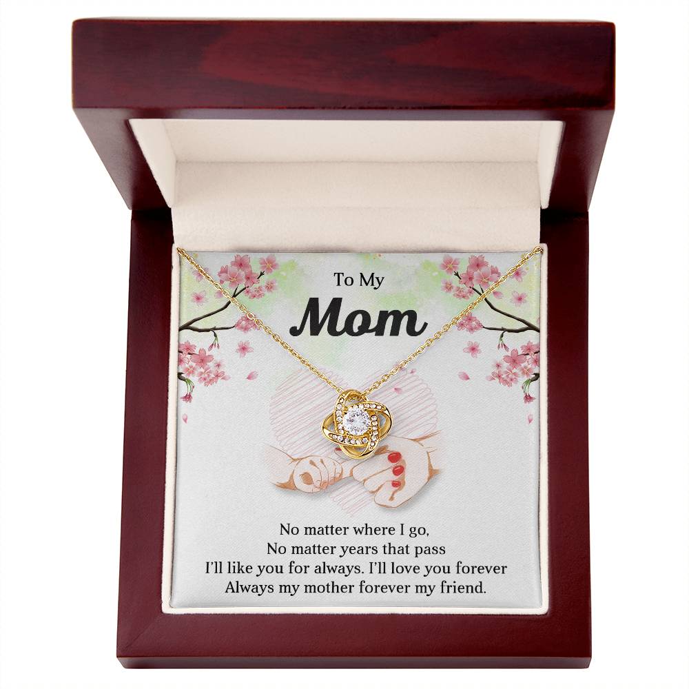 TO MY MOM - MOTHER'S DAY BEST GIFT FOR MOM - LOVE KNOT NECKLACE