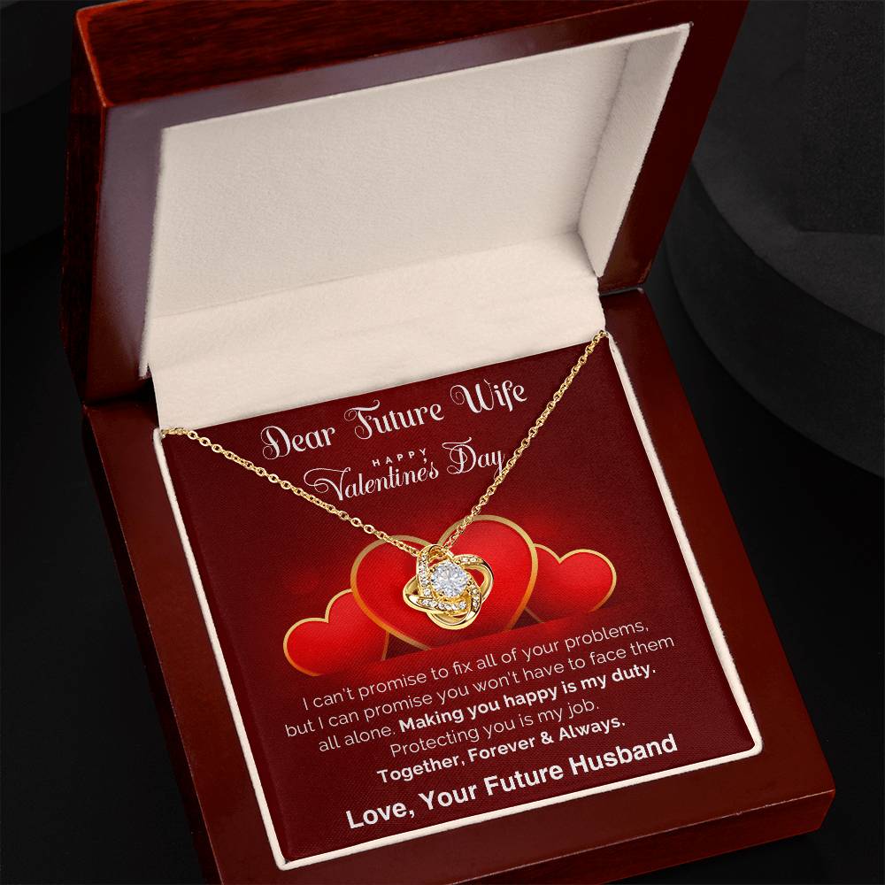 To My Future Wife - Valentines gift - Love Knot Necklace