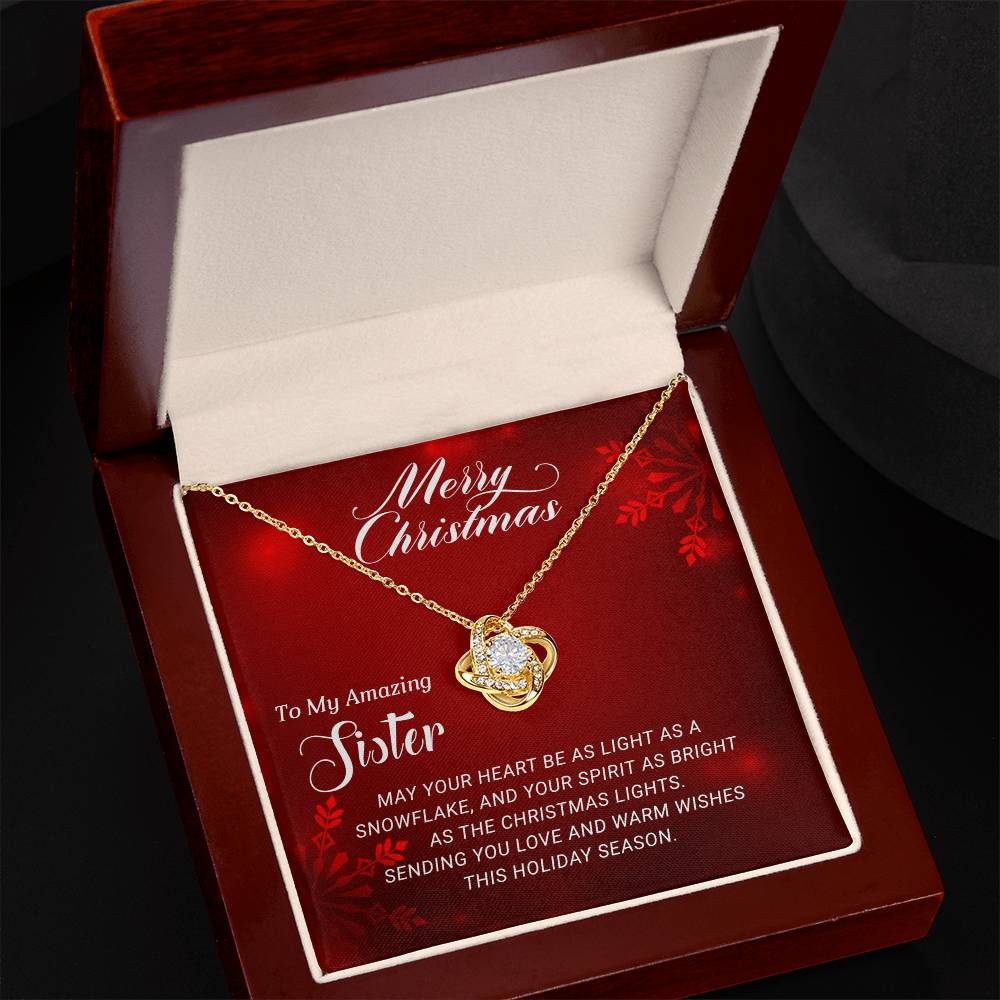 Sister - Amazing - Christmas gift - Love Knot Necklace