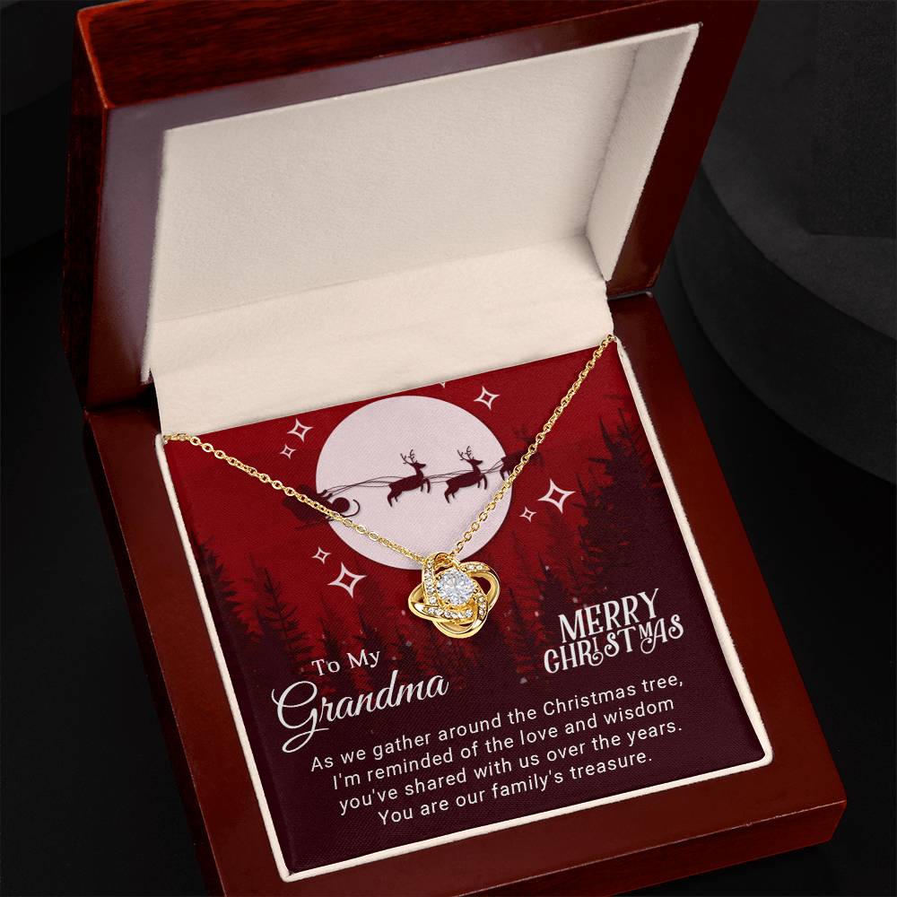 Grandma - Family's Treasure - Christmas Gift - Love Knot Necklace