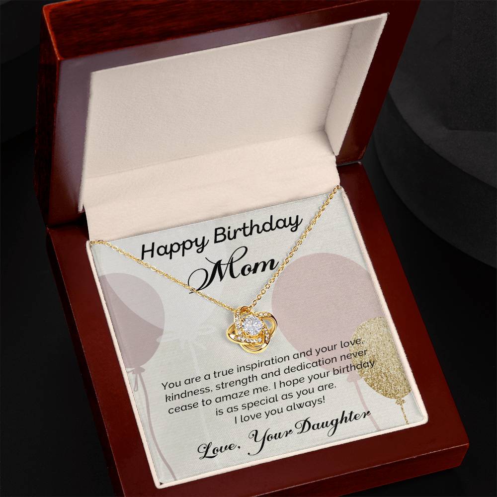 To My Mom - Best Birthday Gift For Mom - Love Knot Necklace