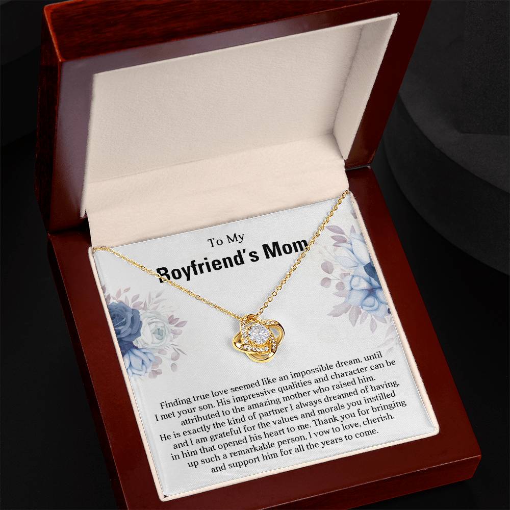 TO MY BOYFRIEND'S MOM - HAPPY MOTHER'S DAY - LOVE KNOT NECKLACE