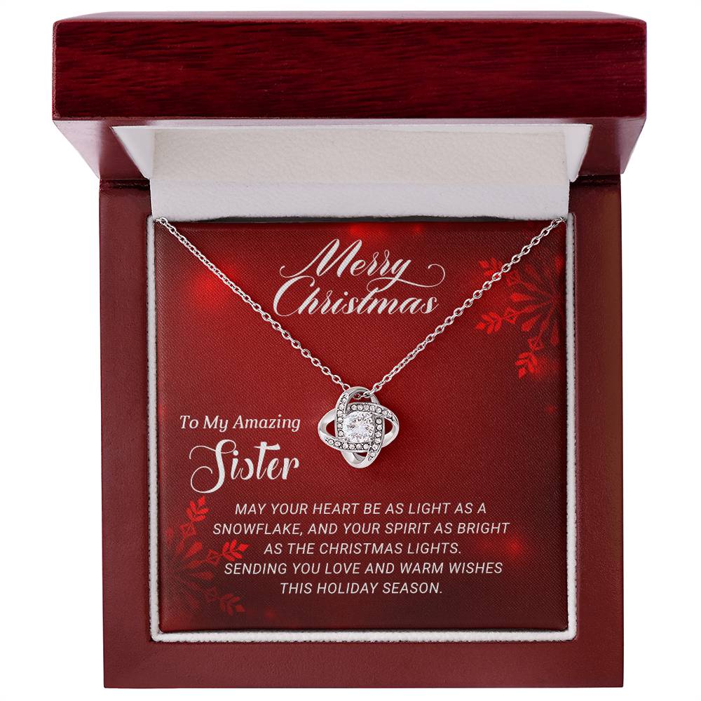 Sister - Amazing - Christmas gift - Love Knot Necklace