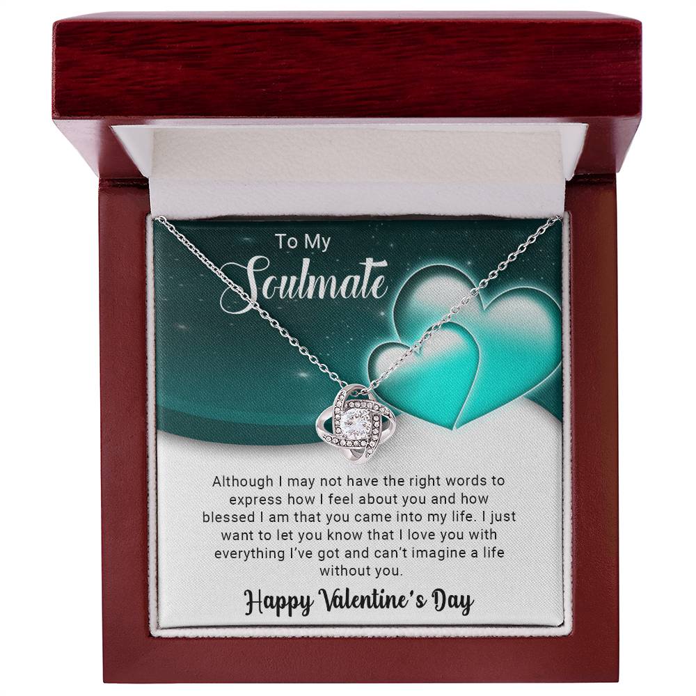 To My Soulmate - Valentines gift - Love Knot Necklace