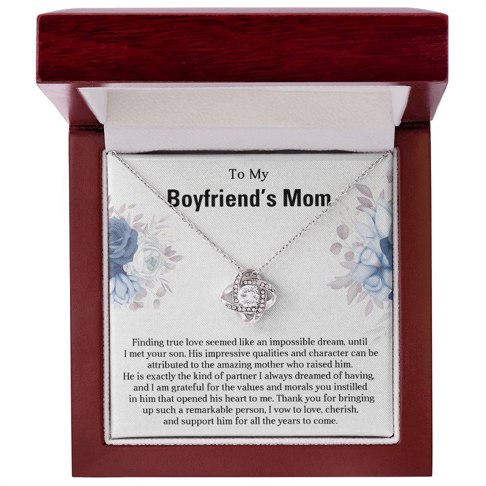 TO MY BOYFRIEND'S MOM - HAPPY MOTHER'S DAY - LOVE KNOT NECKLACE