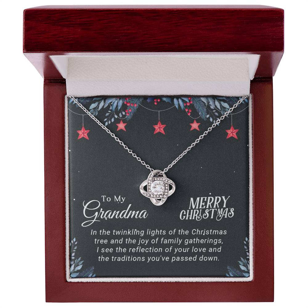 Grandma - Joy of Family - Christmas Gift - Love Knot Necklace