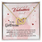 To My Girlfriend - Valentines gift - Interlocking Hearts Necklace