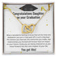 Perfect Graduation Gift - Congratulations - Interlocking Hearts Necklace