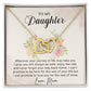 To My Daughter - Interlocking Hearts Necklace