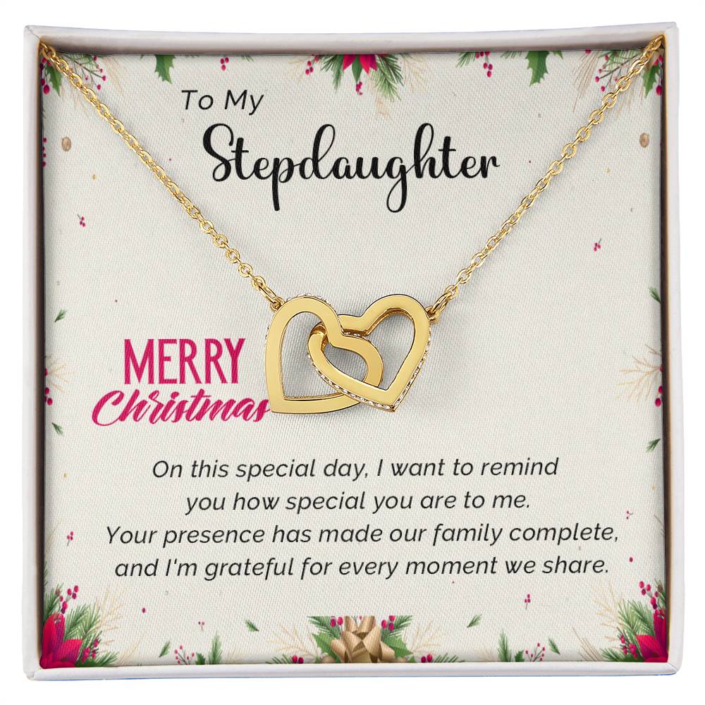 Stepdaughter - Grateful - Christmas gift - Interlocking Hearts Necklace