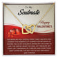 To My Soulmate - Valentines gift - Interlocking Hearts Necklace