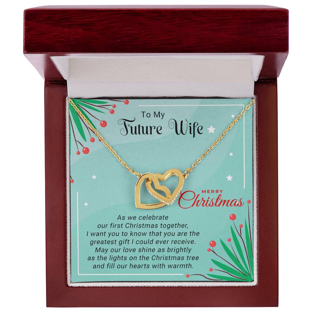 Future Wife - Celebrate - Christmas gift - Interlocking Hearts Necklace