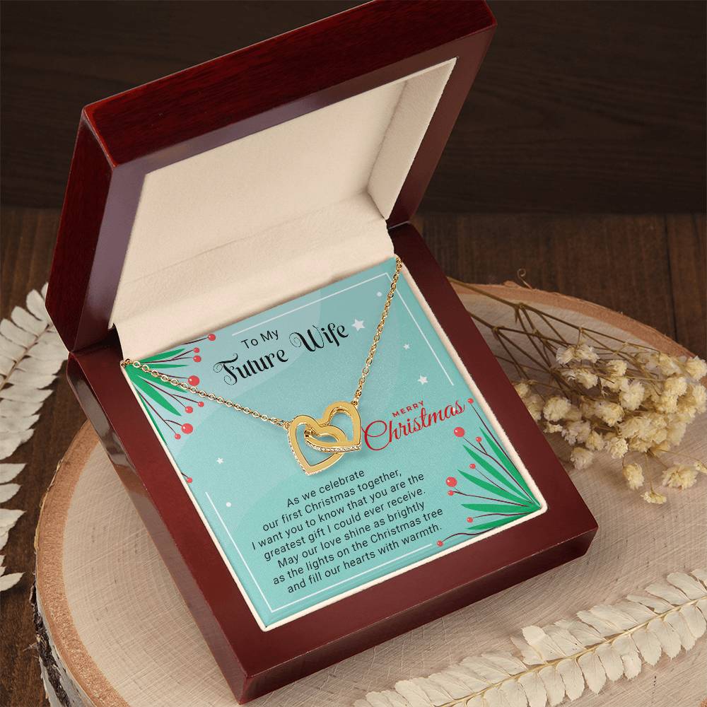 Future Wife - Celebrate - Christmas gift - Interlocking Hearts Necklace