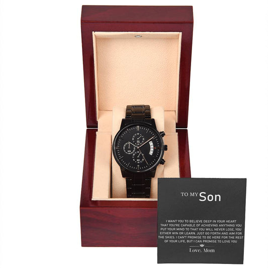 To My Son - Black Chronograph Watch