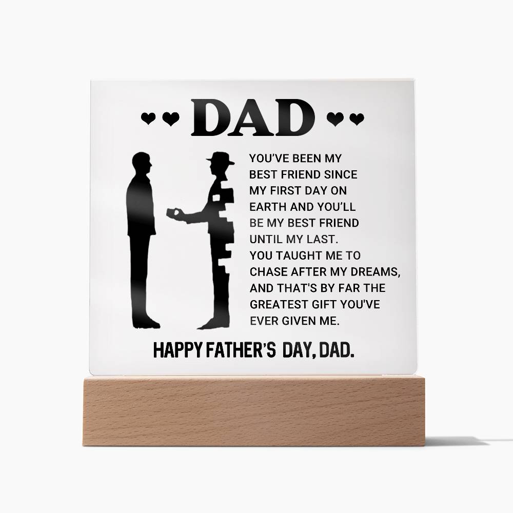 Father's Day Special Gift - Happy Father's Day - Acrylic Square Plaque