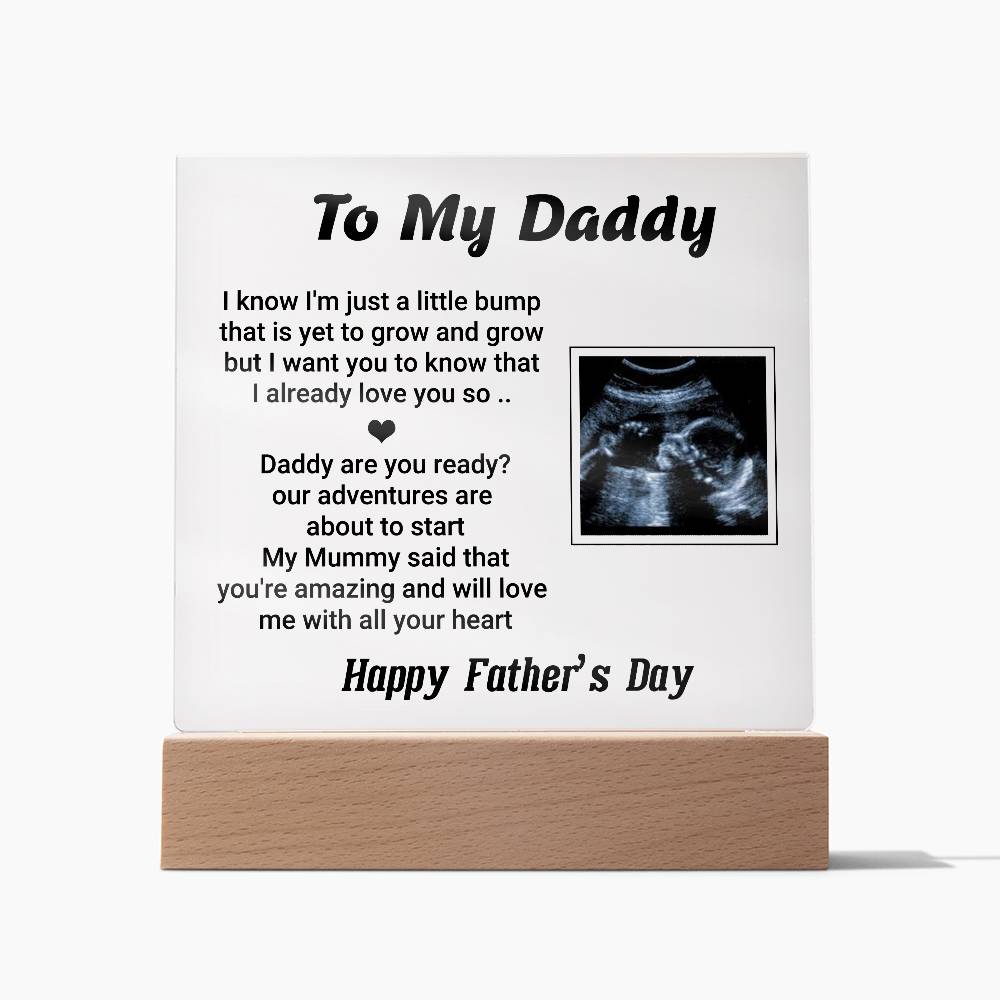 Father's Day Special Gift - Happy Father's Day - Acrylic Square Plaque