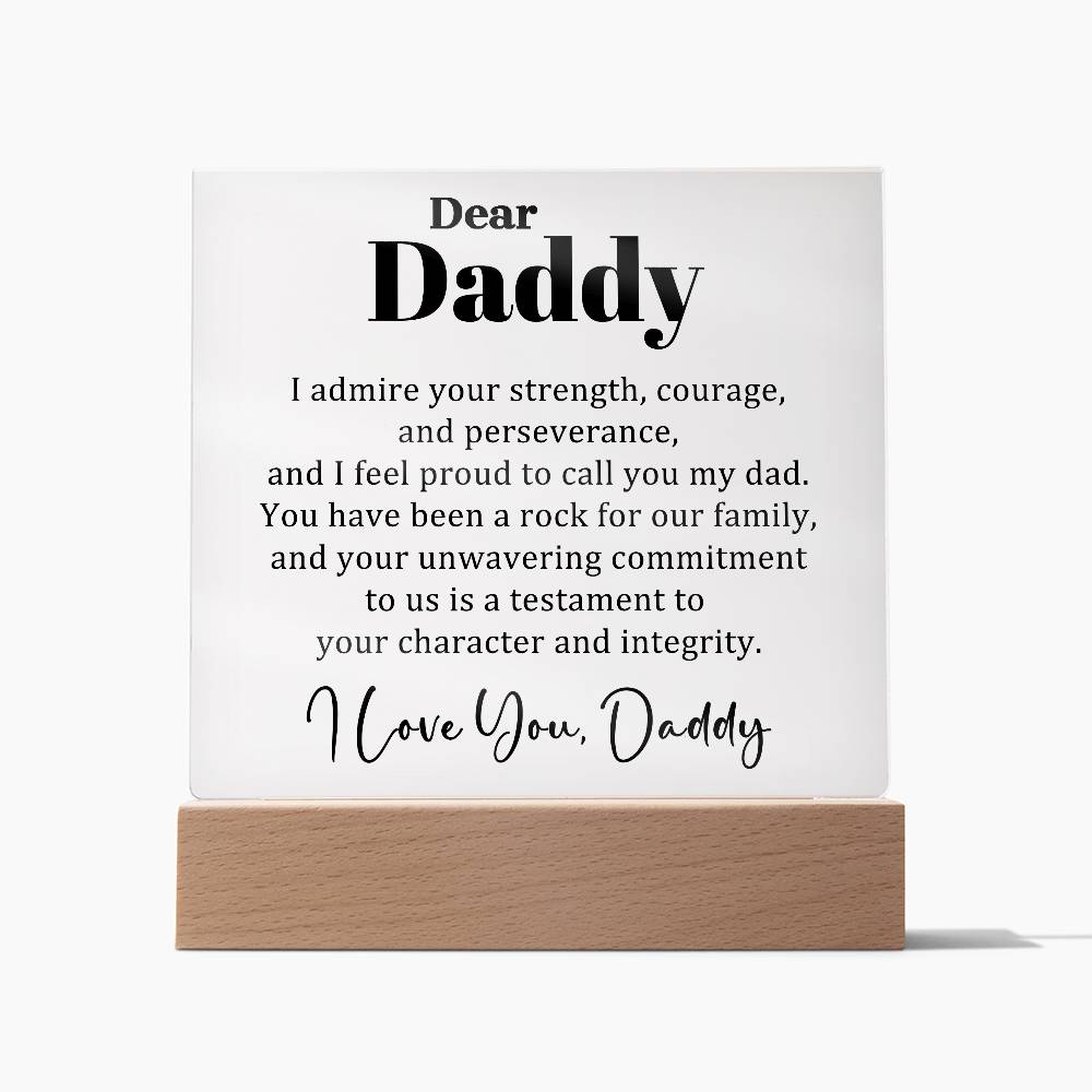 Father's Day Special Gift - Happy Father's Day - Acrylic Square Plaque