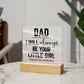 Father's Day Special Gift - Happy Father's Day - Acrylic Square Plaque