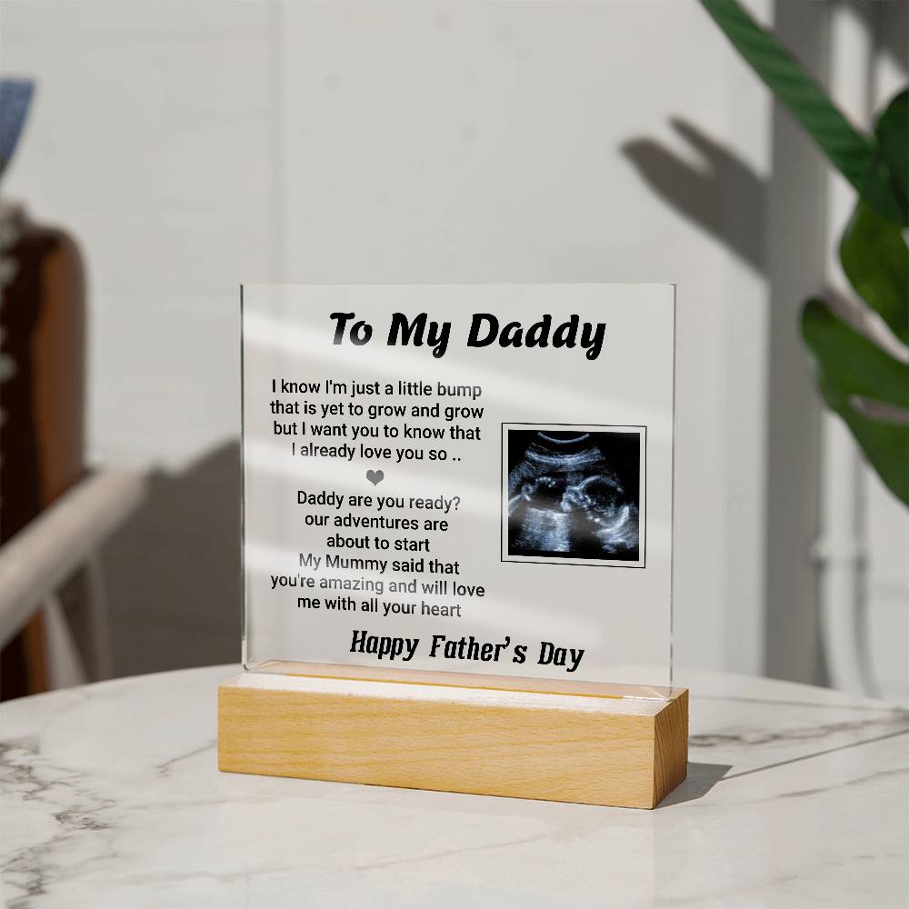 Father's Day Special Gift - Happy Father's Day - Acrylic Square Plaque