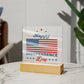 Happy Independence Day - Acrylic Square Plaque - USA Independence Day