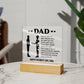 Father's Day Special Gift - Happy Father's Day - Acrylic Square Plaque