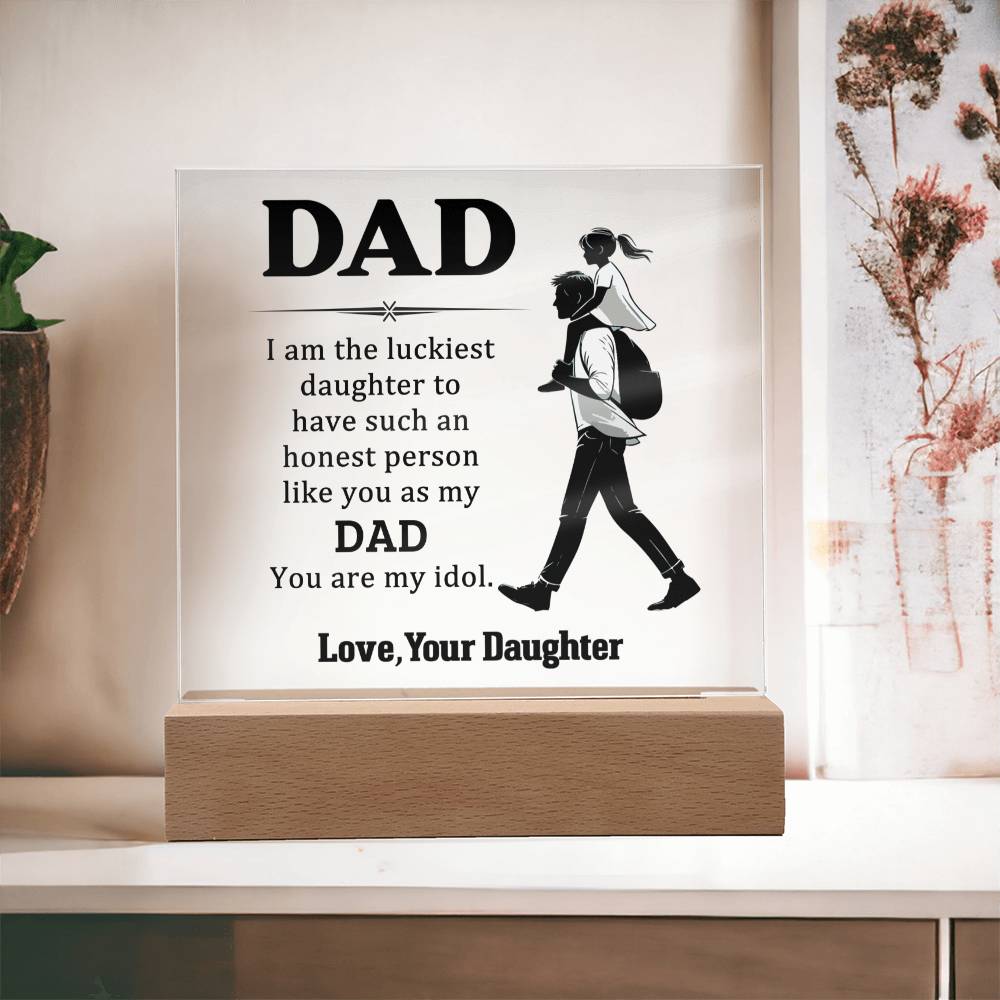 Father's Day Special Gift - Happy Father's Day - Acrylic Square Plaque