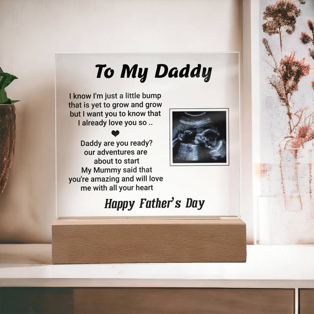 Father's Day Special Gift - Happy Father's Day - Acrylic Square Plaque