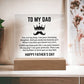 Father's Day Special Gift - Happy Father's Day - Acrylic Square Plaque