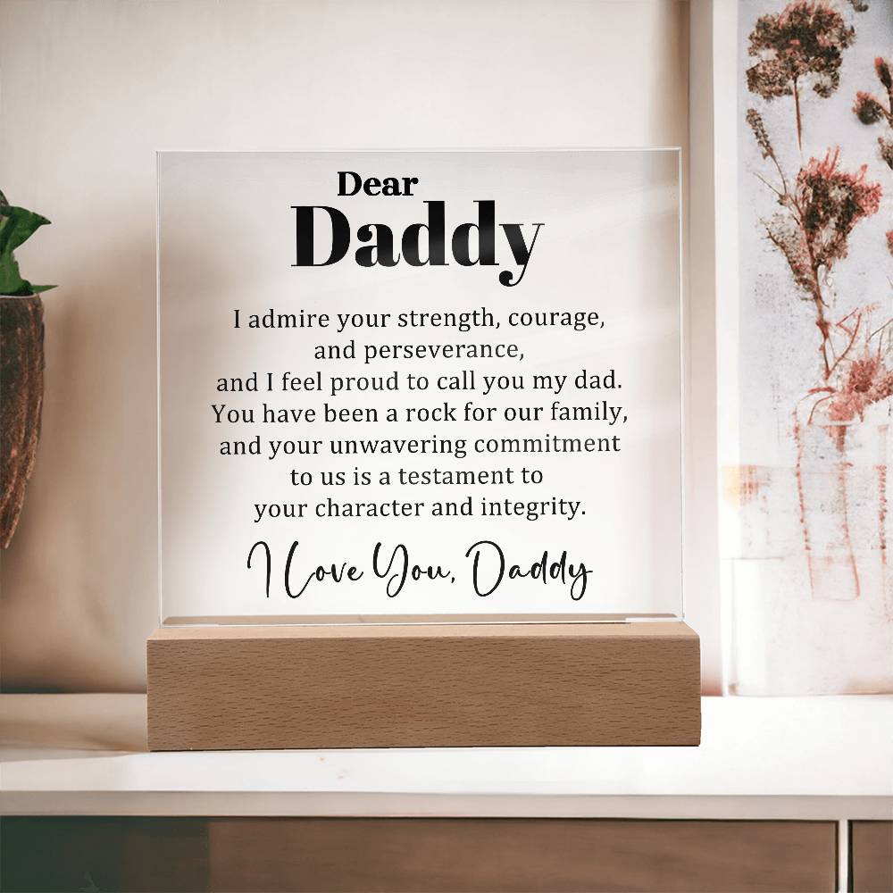 Father's Day Special Gift - Happy Father's Day - Acrylic Square Plaque