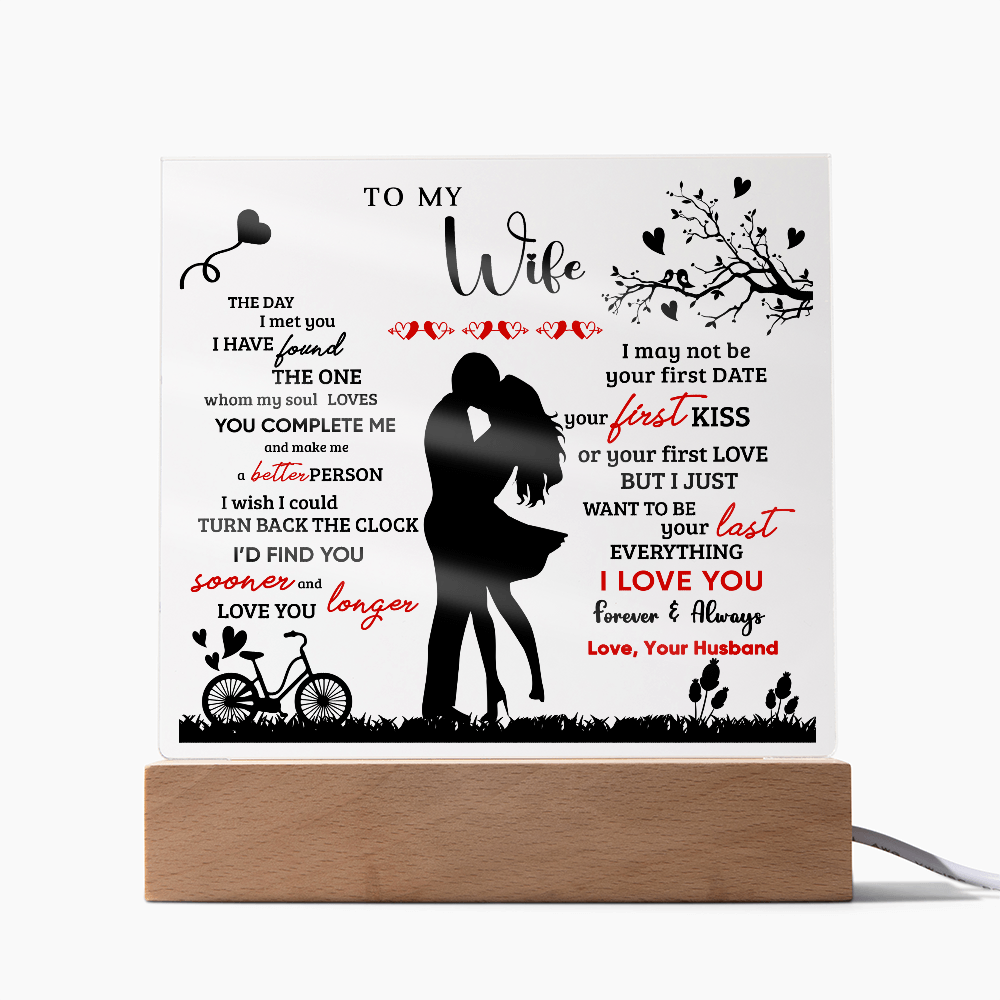 To My Wife - Valentine's Day Best Gift From Husband - Acrylic Square Plaque