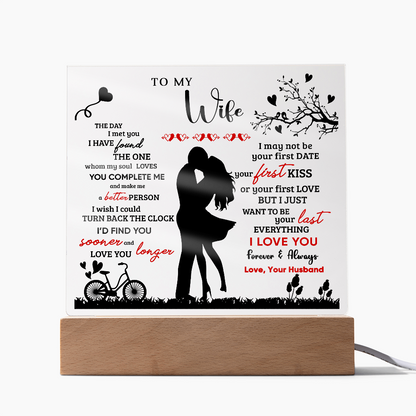 To My Wife - Valentine's Day Best Gift From Husband - Acrylic Square Plaque