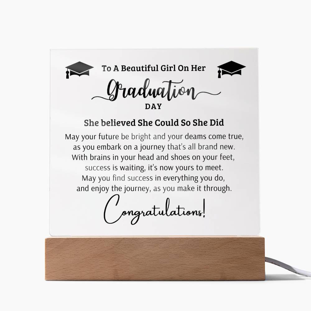 Perfect Graduation Gift - Congratulations - Acrylic Square Plaque