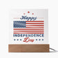 Happy Independence Day - Acrylic Square Plaque - USA Independence Day