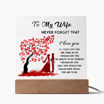 To My Wife - Valentine's Day Best Gift From Husband - Acrylic Square Plaque