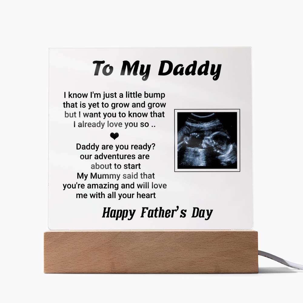 Father's Day Special Gift - Happy Father's Day - Acrylic Square Plaque