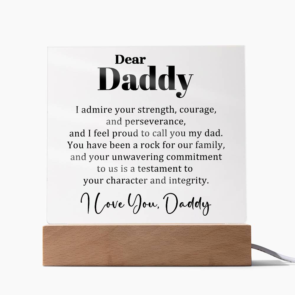 Father's Day Special Gift - Happy Father's Day - Acrylic Square Plaque