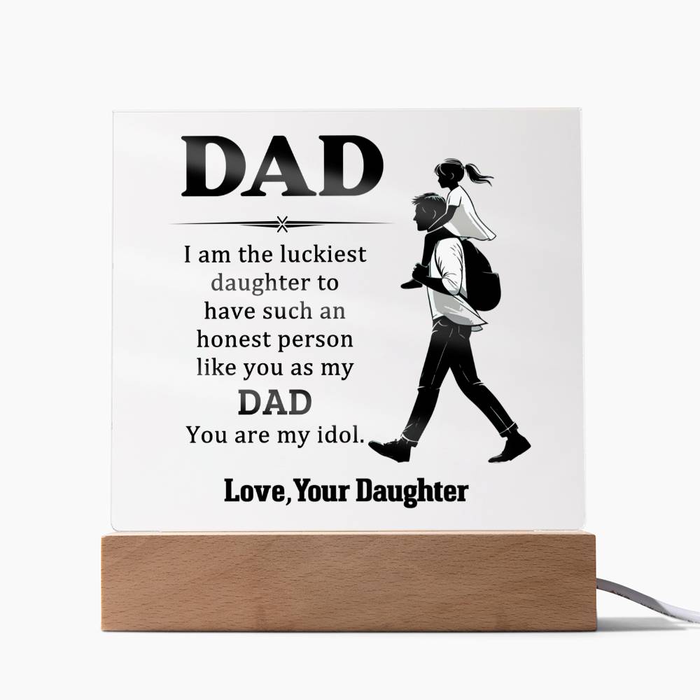 Father's Day Special Gift - Happy Father's Day - Acrylic Square Plaque