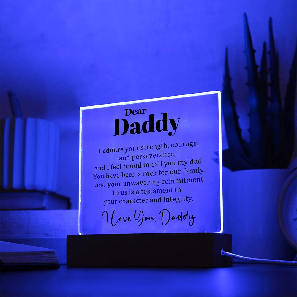 Father's Day Special Gift - Happy Father's Day - Acrylic Square Plaque