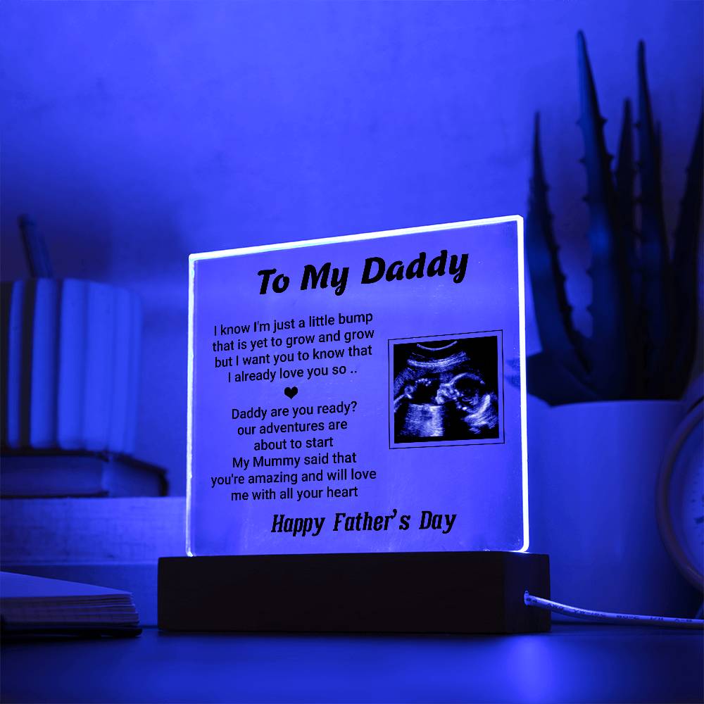 Father's Day Special Gift - Happy Father's Day - Acrylic Square Plaque