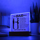 Father's Day Special Gift - Happy Father's Day - Acrylic Square Plaque