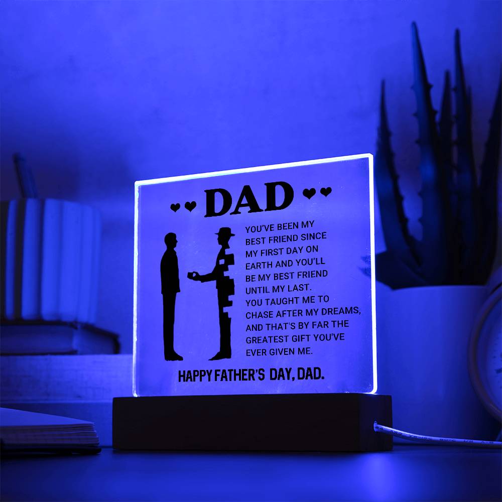 Father's Day Special Gift - Happy Father's Day - Acrylic Square Plaque