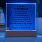 Best Anniversary Gift - Acrylic Square Plaque