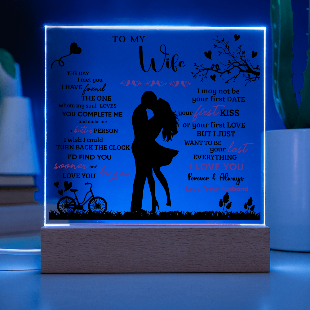 To My Wife - Valentine's Day Best Gift From Husband - Acrylic Square Plaque